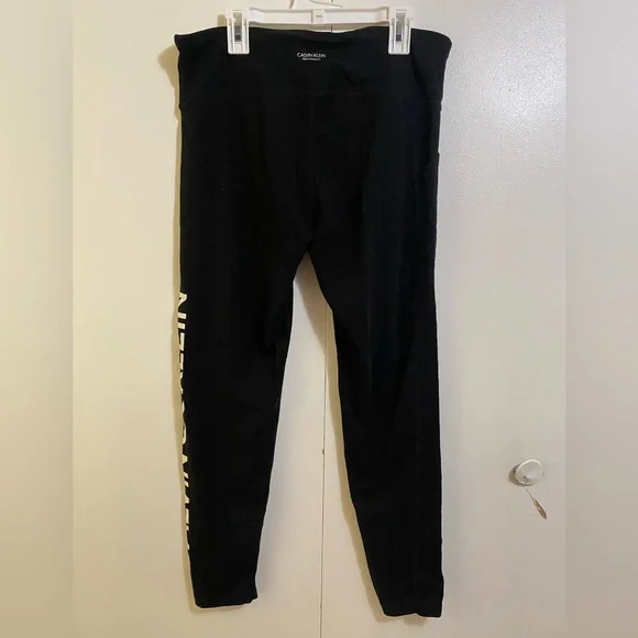 Calvin Klein Black Logo Leggings - Picture 2 of 3